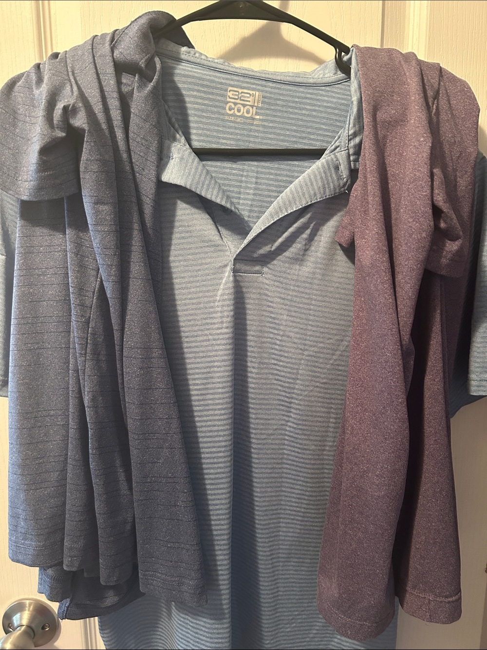 Lot of 3 32 Degrees Men’s Purple Polo Shirt - Classic Short Sleeve